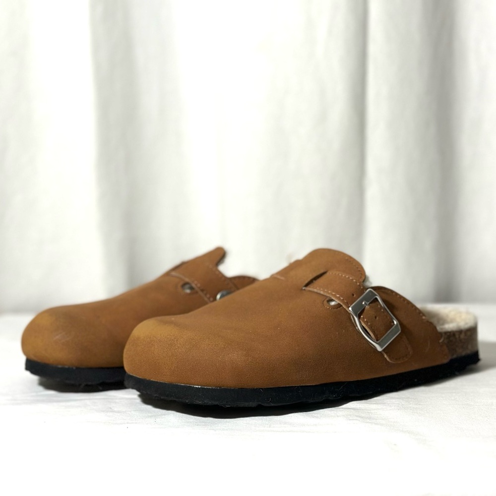 Nicole Miller Brown Faux Fur Clogs Slip On Shoes kids